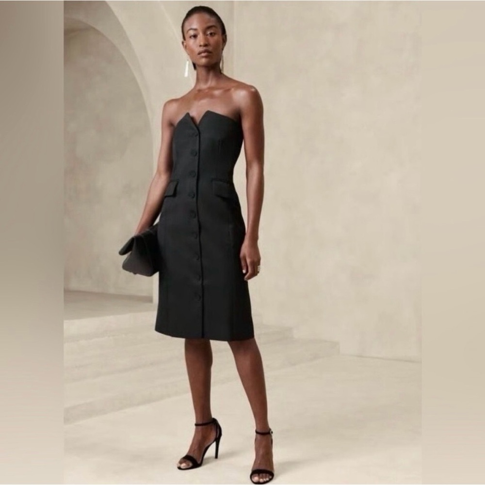 Banana Republic Black Strapless Dress
